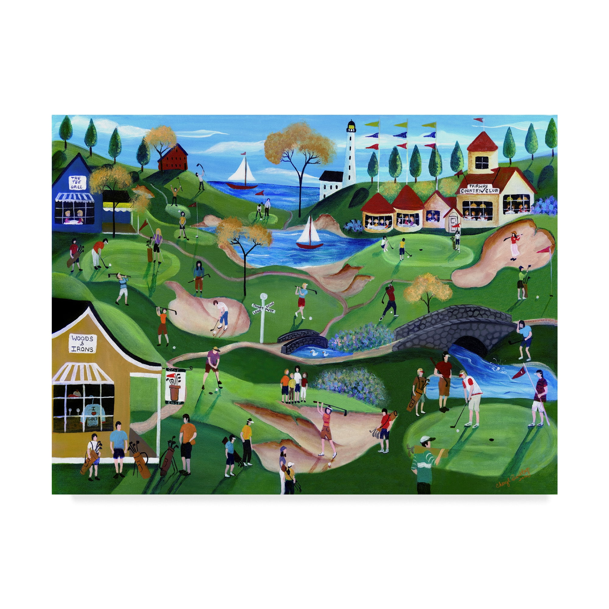Fairway Golf Resort Green Landscape Canvas Art
