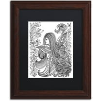 Trademark Fine Art "Fairy 11" Canvas Art by KCDoodleArt Black Matte, Wood Frame