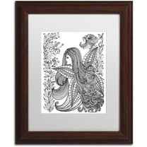 Trademark Fine Art "Fairy 11" Canvas Art by KCDoodleArt White Matte, Wood Frame