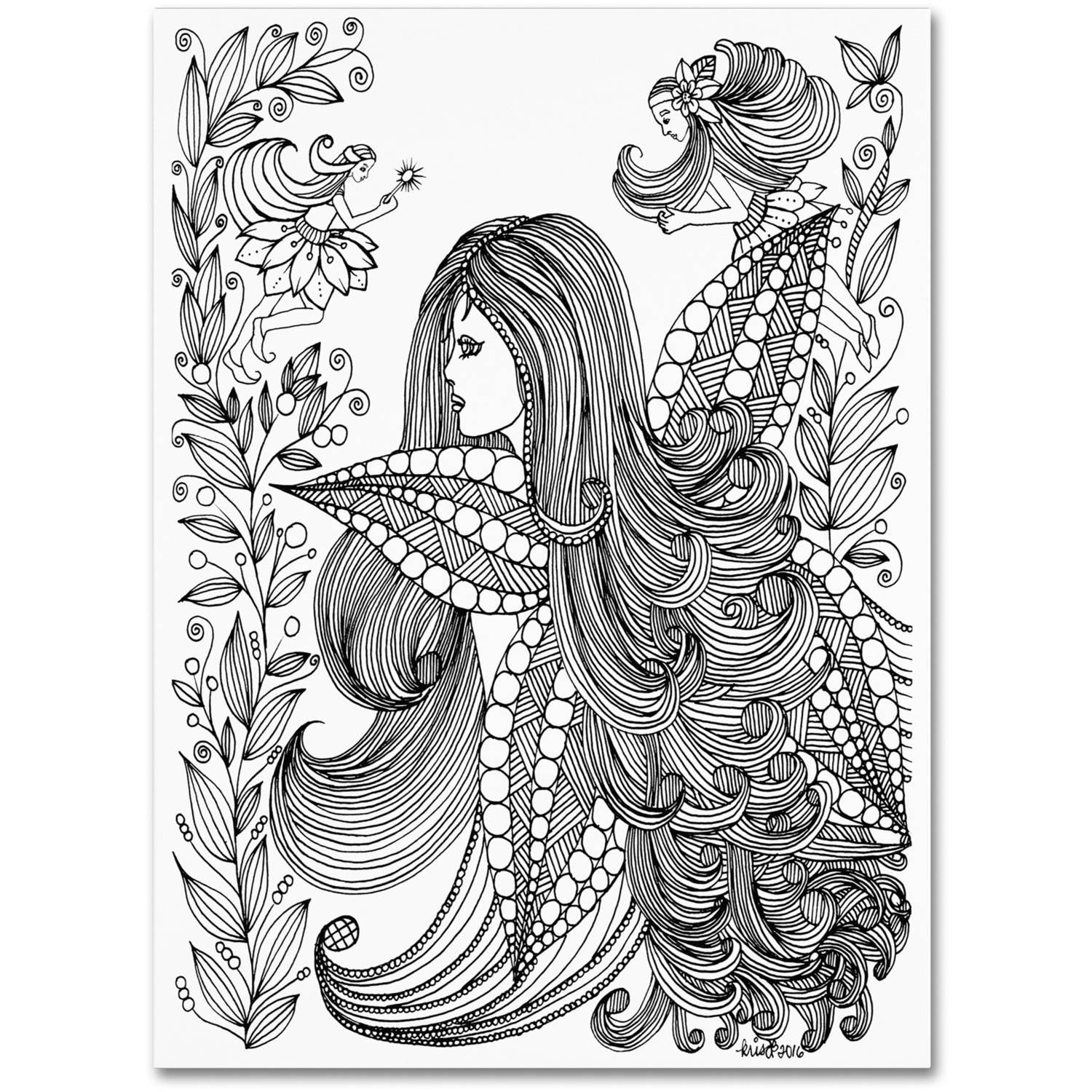 Trademark Fine Art "Fairy 11" Canvas Art by KCDoodleArt