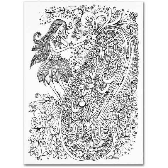 Trademark Fine Art "Fairy 14" Canvas Art by KCDoodleArt