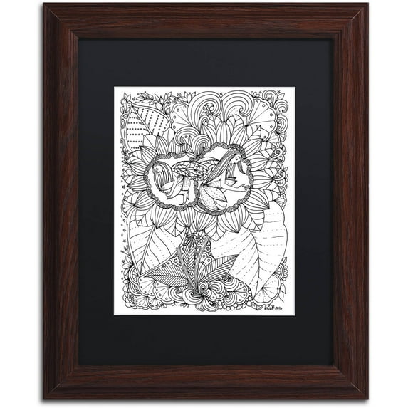 Trademark Fine Art "Fairy 18" Canvas Art by KCDoodleArt Black Matte, Wood Frame