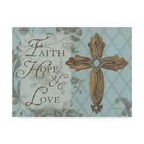Trademark Fine Art 'Faith Hope Love' Canvas Art by Lisa Audit
