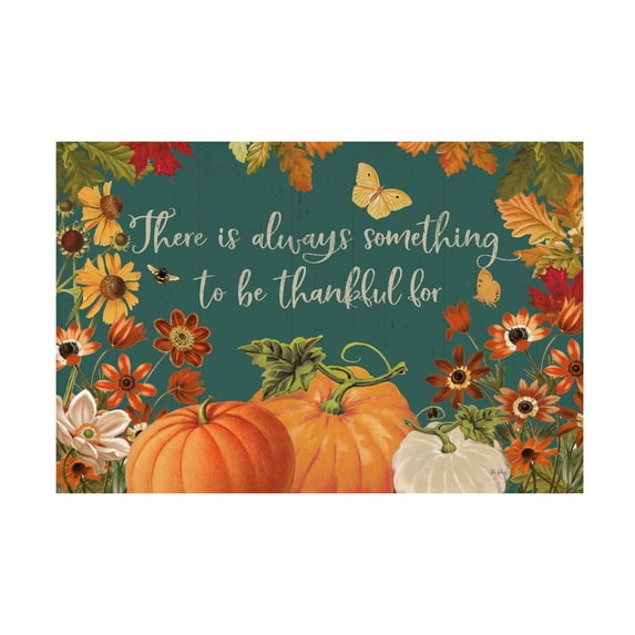 Trademark Fine Art 'Fall Garden I Teal' Canvas Art by Katie Pertiet