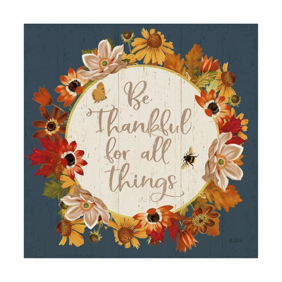 Trademark Fine Art 'Fall Garden IV Blue' Canvas Art by Katie Pertiet