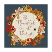 Trademark Fine Art 'Fall Garden IV Blue' Canvas Art by Katie Pertiet