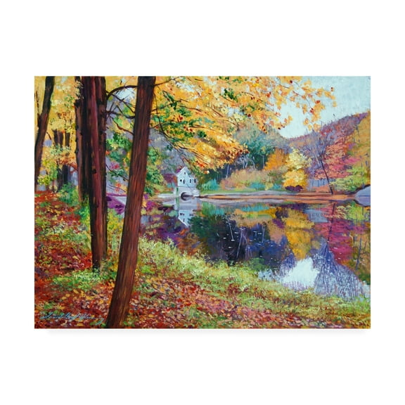 Trademark Fine Art 'Fall Mirror Lake' Canvas Art by David Lloyd Glover