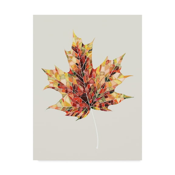 Trademark Fine Art 'Fall Mosaic Leaf III' Canvas Art by Grace Popp
