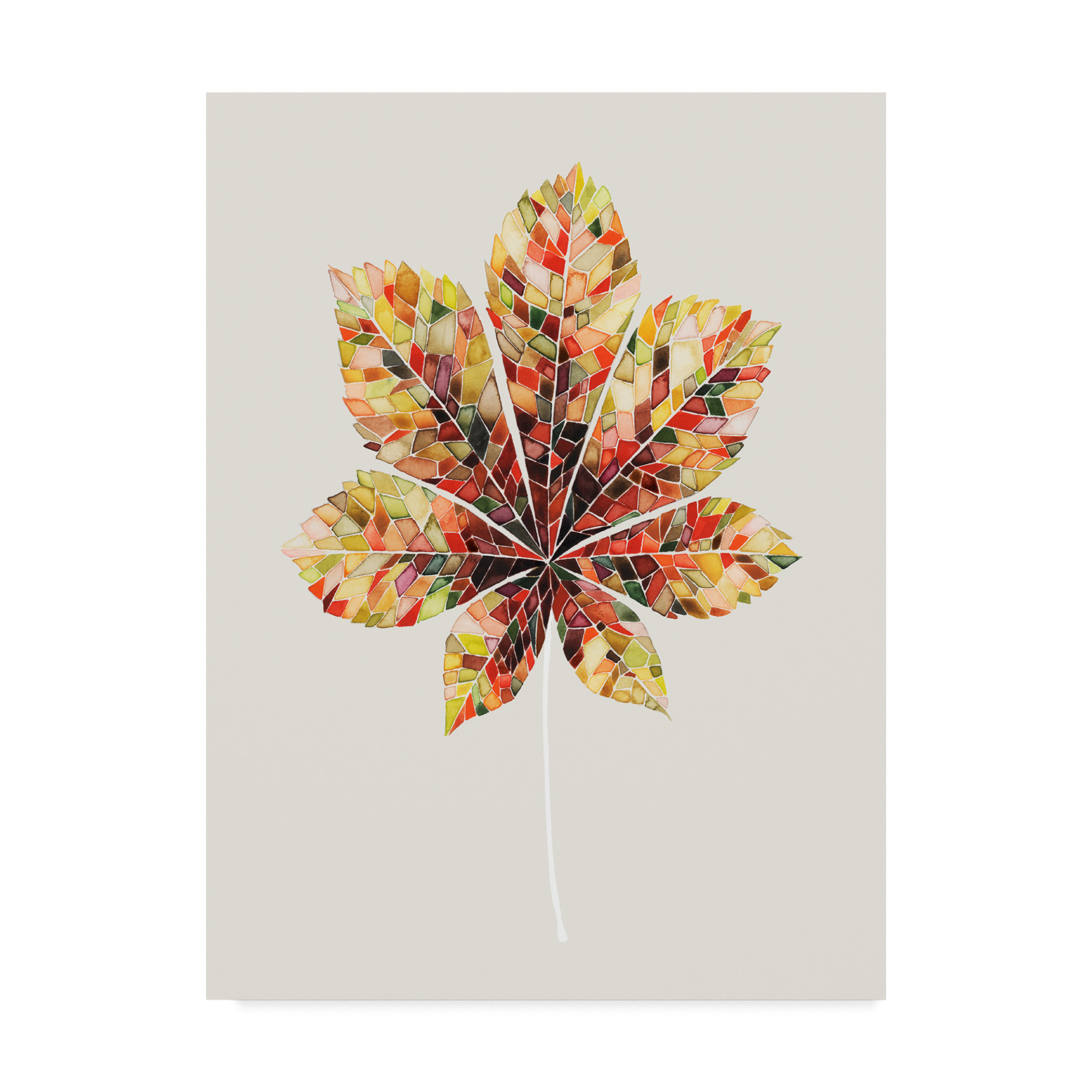 Trademark Fine Art 'Fall Mosaic Leaf IV' Canvas Art by Grace Popp
