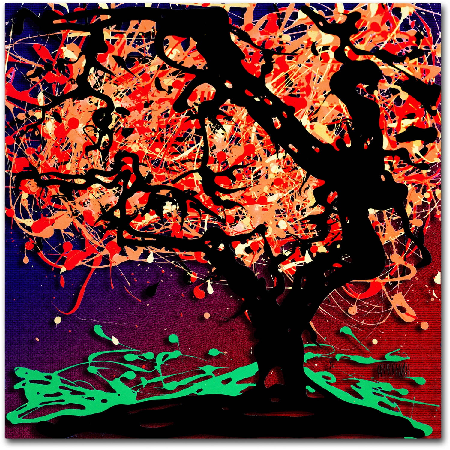 Trademark Fine Art "Fall Red Tree" Canvas Art by Roderick Stevens