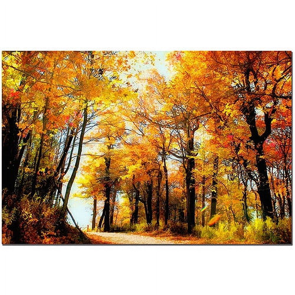 Trademark Fine Art "Fall Scene" Canvas Art by Lois Bryan
