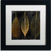 Trademark Fine Art "Fallen Gold I" Canvas Art by Color Bakery, White Matte, Black Frame