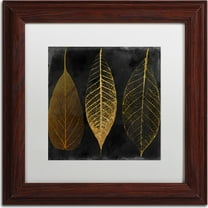 Trademark Fine Art "Fallen Gold I" Canvas Art by Color Bakery, White Matte, Wood Frame