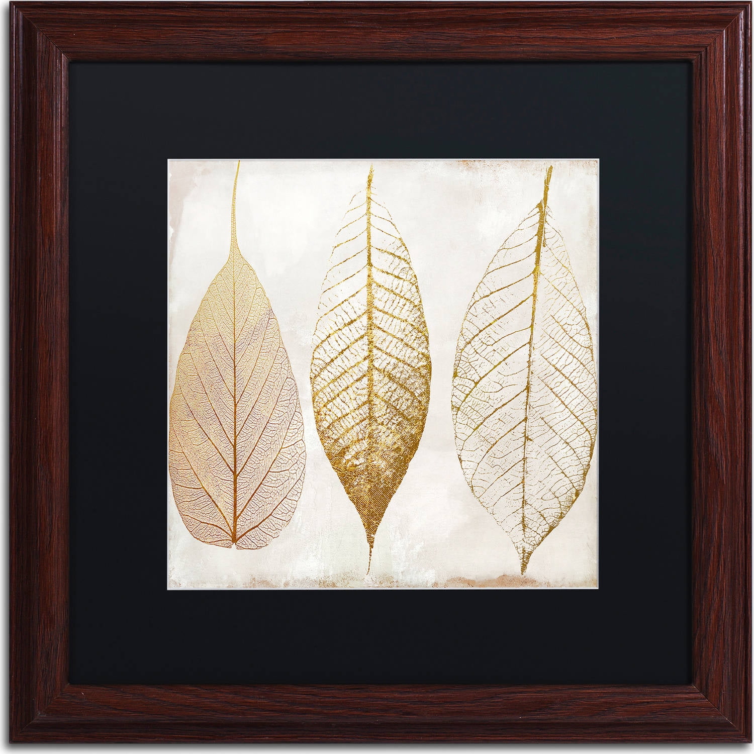 Trademark Fine Art "Fallen Gold II" Canvas Art by Color Bakery, Black Matte, Wood Frame