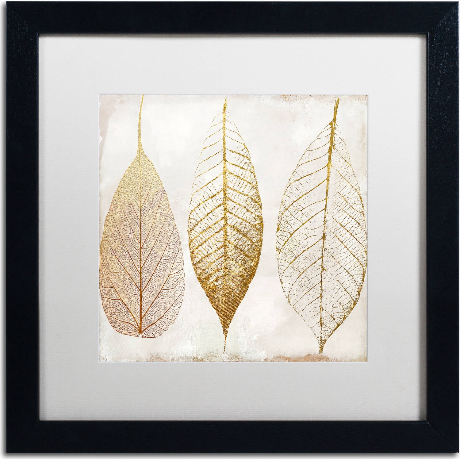 Trademark Fine Art "Fallen Gold II" Canvas Art by Color Bakery, White Matte, Black Frame