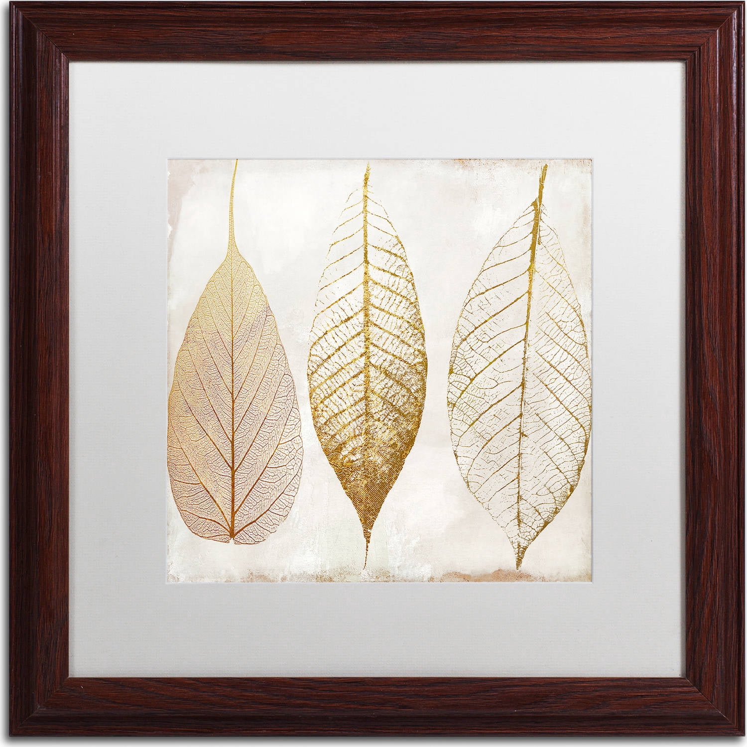 Trademark Fine Art "Fallen Gold II" Canvas Art by Color Bakery, White Matte, Wood Frame
