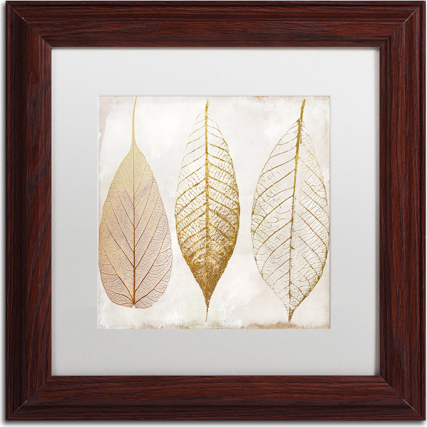 Trademark Fine Art "Fallen Gold II" Canvas Art by Color Bakery, White Matte, Wood Frame
