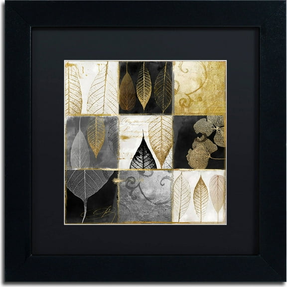 Trademark Fine Art "Fallen Gold III" Canvas Art by Color Bakery, Black Matte, Black Frame