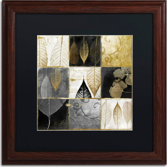 Trademark Fine Art "Fallen Gold III" Canvas Art by Color Bakery, Black Matte, Wood Frame