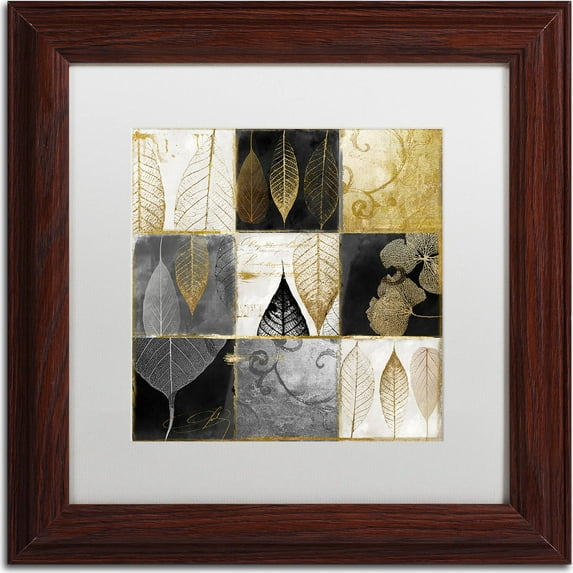Trademark Fine Art "Fallen Gold III" Canvas Art by Color Bakery, White Matte, Wood Frame