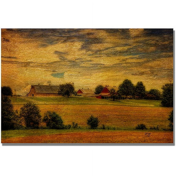 Trademark Fine Art "Family Farm" Canvas Wall Art by Lois Bryan