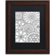 Trademark Fine Art "Family Mandalas" Canvas Art by Hello Angel, Black Matte, Wood Frame