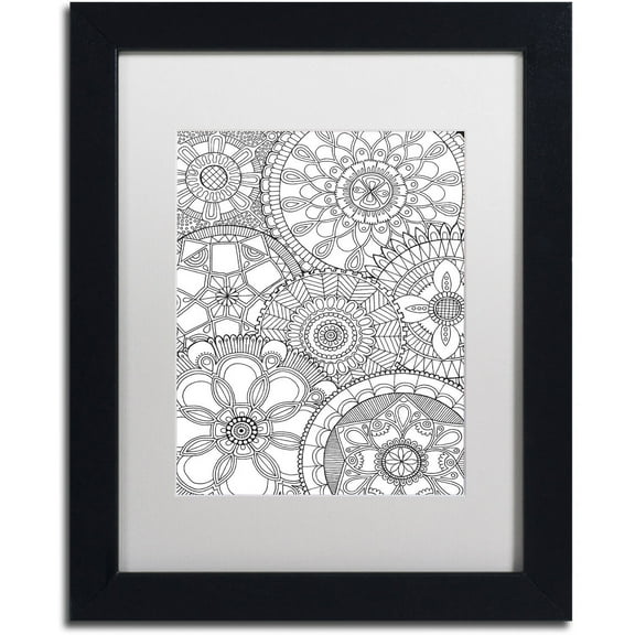 Trademark Fine Art "Family Mandalas" Canvas Art by Hello Angel, White Matte, Black Frame