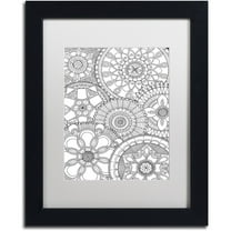Trademark Fine Art "Family Mandalas" Canvas Art by Hello Angel, White Matte, Black Frame
