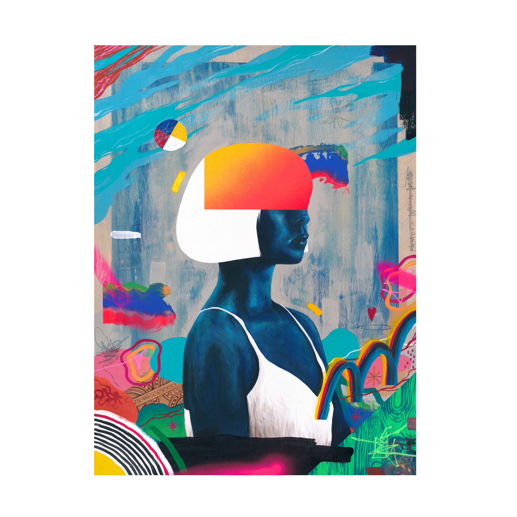 Trademark Fine Art Famous When Dead Blue Girl Canvas Wall Art