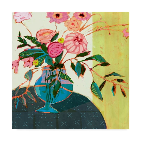 Trademark Fine Art 'Fanciful Flowers I' Canvas Art by Victoria Borges