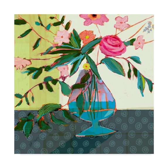 Trademark Fine Art 'Fanciful Flowers II' Canvas Art by Victoria Borges