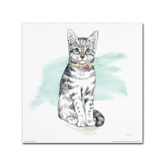 Trademark Fine Art 'Fancy Cats I Watercolor' Canvas Art by Beth Grove