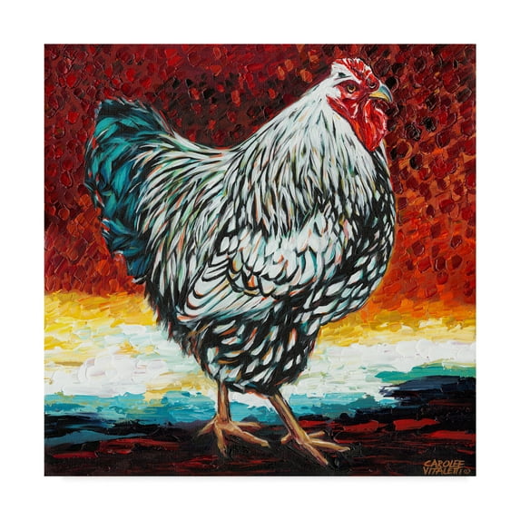 Trademark Fine Art 'Fancy Chicken I' Canvas Art by Carolee Vitaletti
