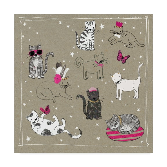 Trademark Fine Art 'Fancy pants Cats IV' Canvas Art by Hammond Gower