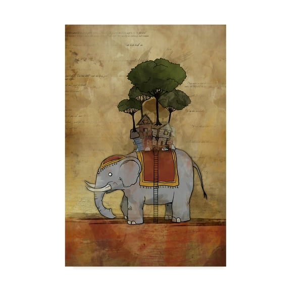 Trademark Fine Art 'Fantasy Elephant' Canvas Art by Michael Murdock