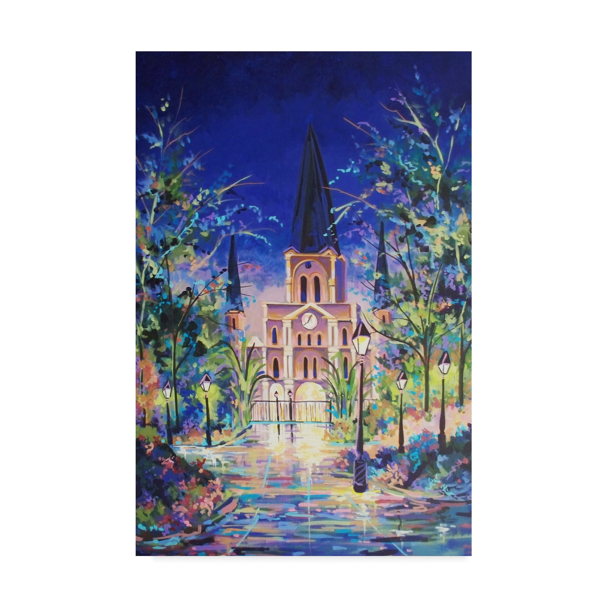 Trademark Fine Art 'Fantasy St Louis Cathedral' Canvas Art by ADEL