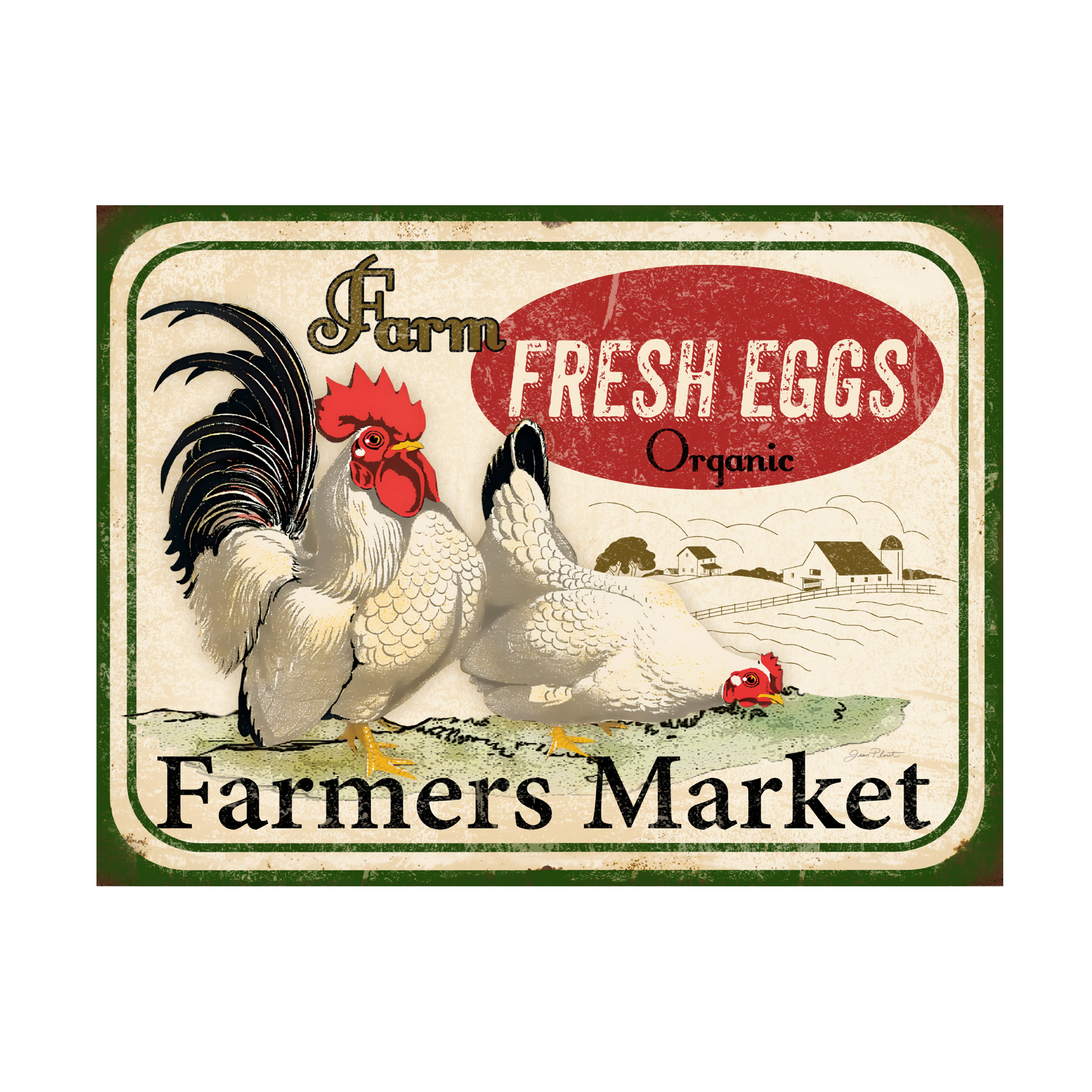 Trademark Fine Art 'Farm Fresh Eggs 1' Canvas Art by Jean Plout