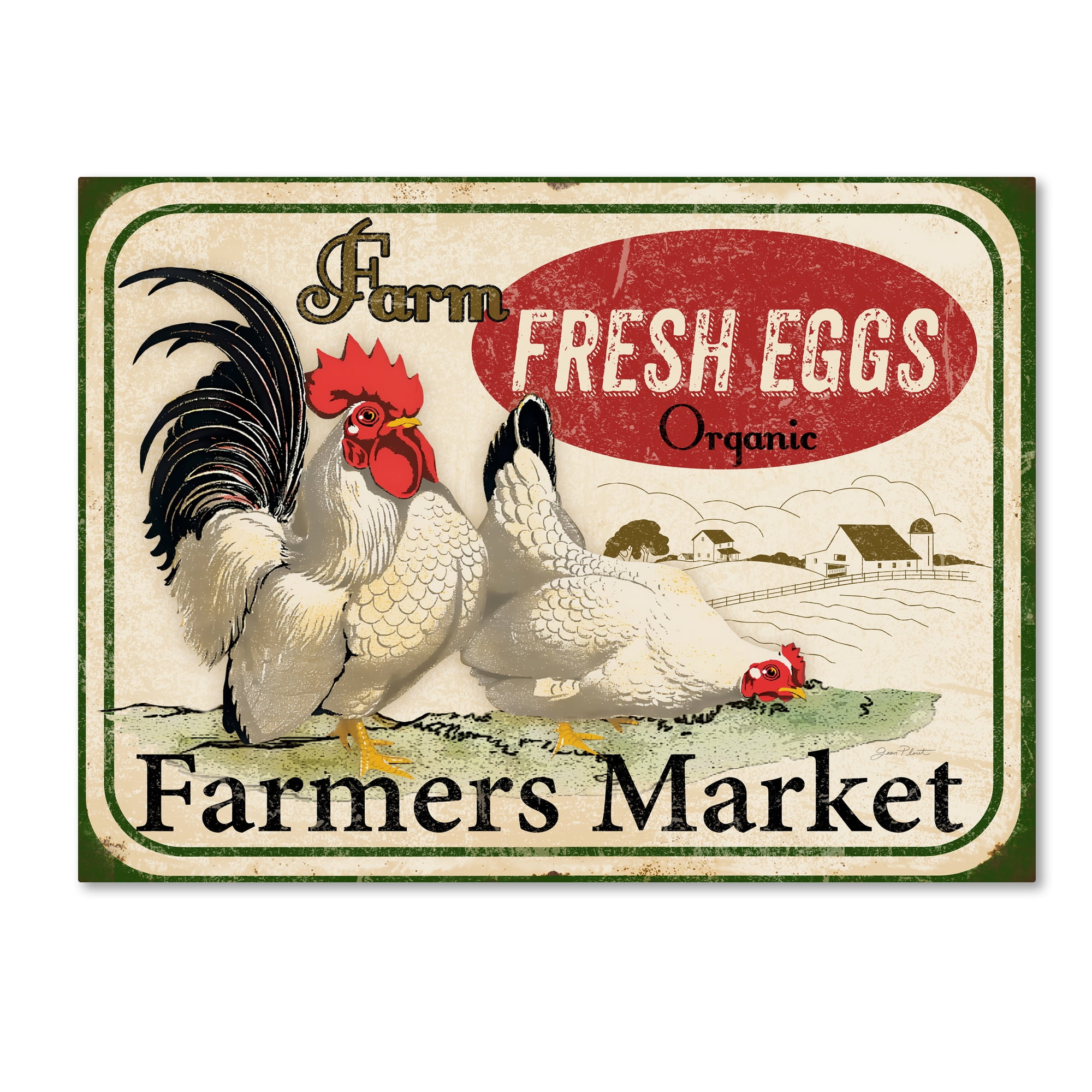 Trademark Fine Art 'Farm Fresh Eggs 1' Canvas Art by Jean Plout