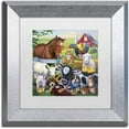 thumbnail image 1 of Trademark Fine Art 'Farm Friends' Canvas Art by Jenny Newland, White Matte, Silver Frame, 1 of 3