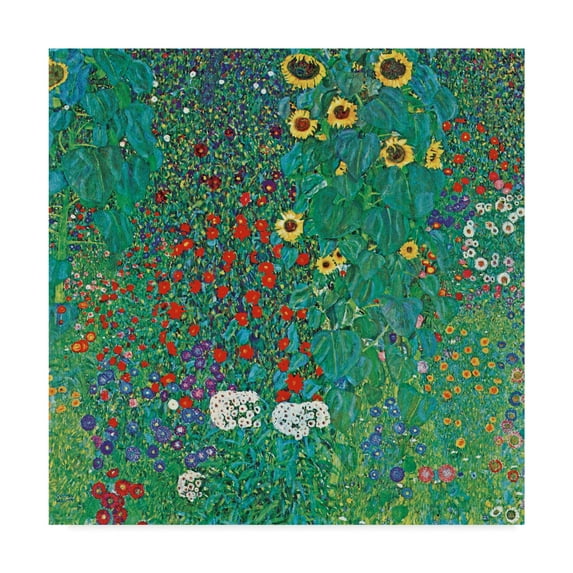 Trademark Fine Art 'Farm Garden With Sunflowers' Canvas Art by Masters Collection