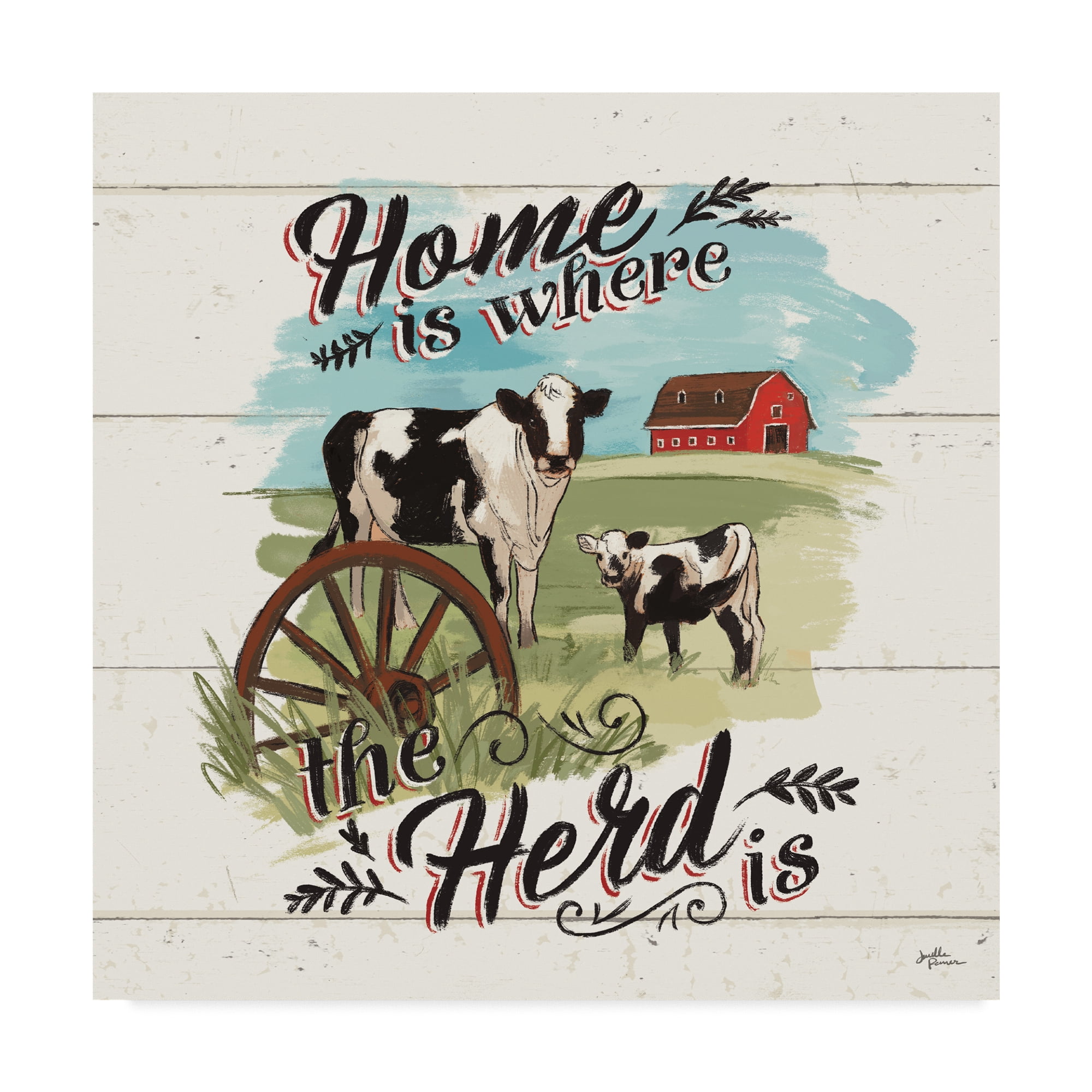 Trademark Fine Art 'Farm Life II on Wood' Canvas Art by Janelle Penner