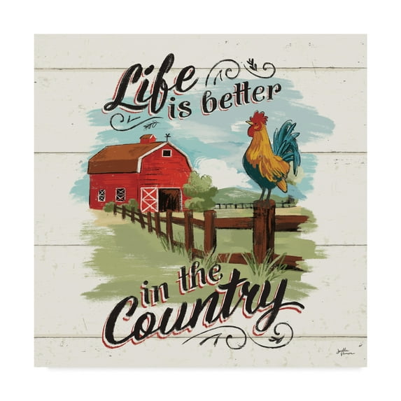 Trademark Fine Art 'Farm Life III on Wood' Canvas Art by Janelle Penner