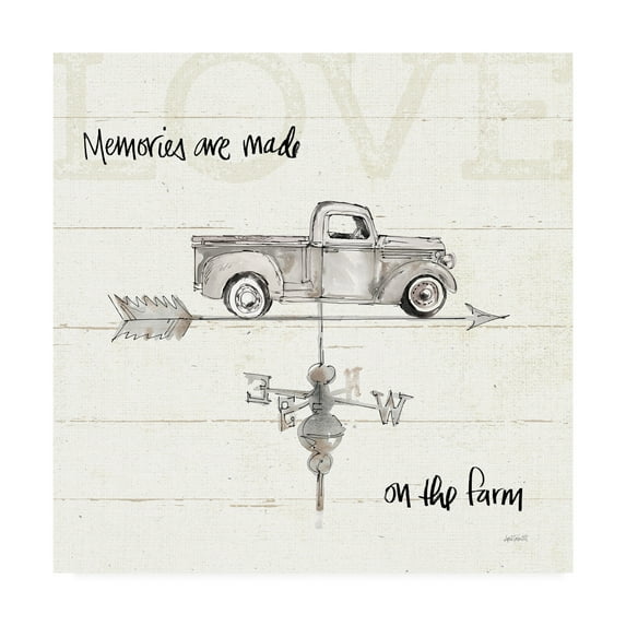 Trademark Fine Art 'Farm Memories V Truck' Canvas Art by Anne Tavoletti