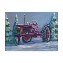 Trademark Fine Art 'Farmall Fresh Snow' Canvas Art by Marnie Bourque