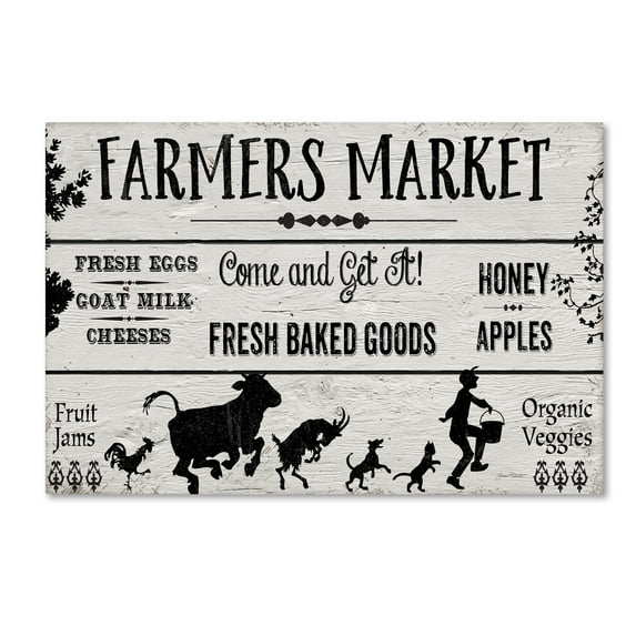 Trademark Fine Art 'Farmers Market 2' Canvas Art by Jean Plout