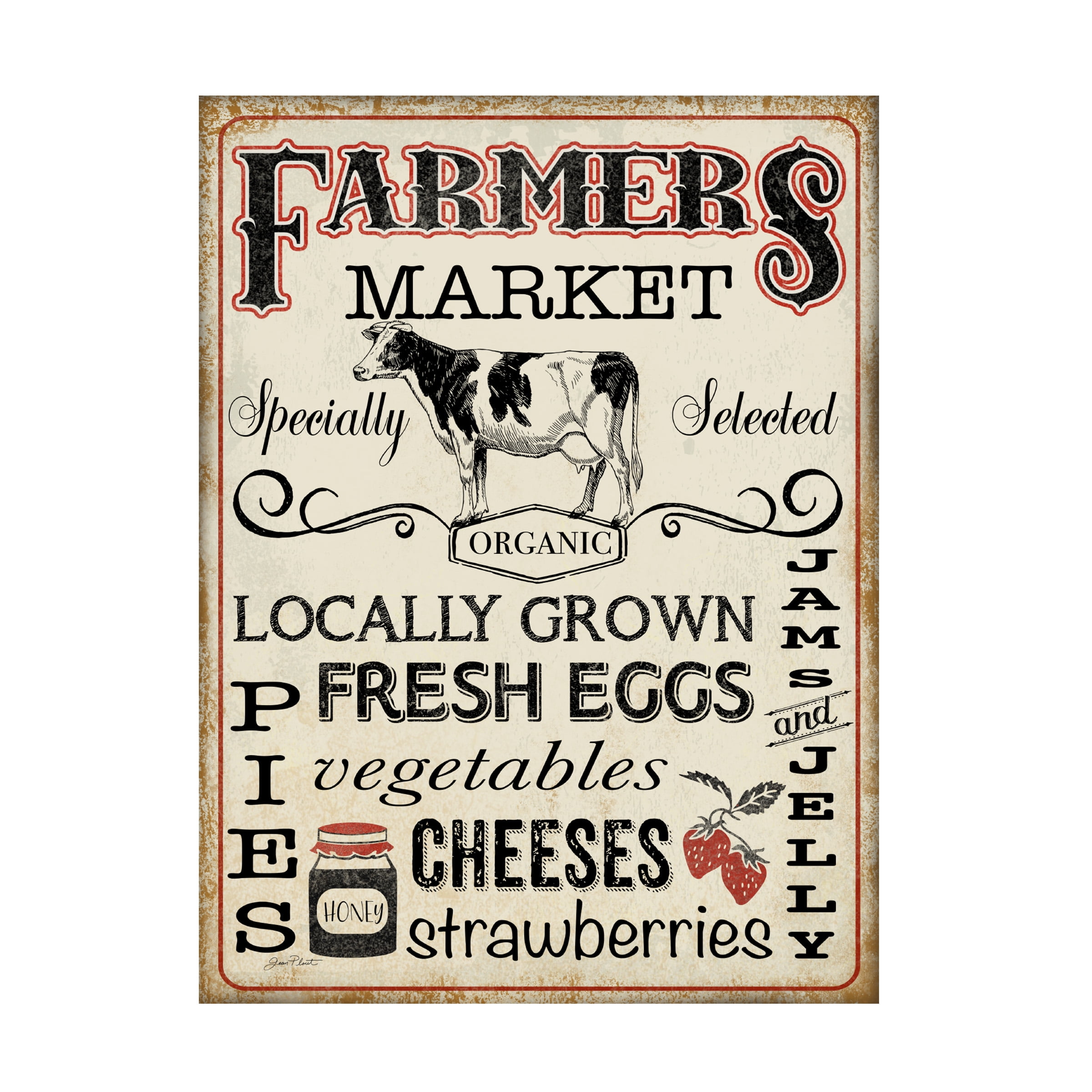 Trademark Fine Art 'Farmers Organic Market' Canvas Art by Jean Plout
