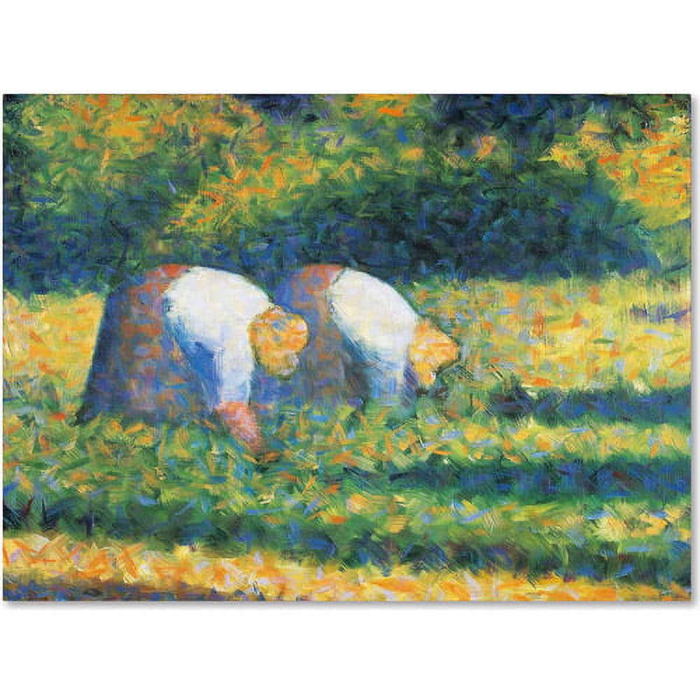Trademark Fine Art "Farmers at Work 1882" Canvas Art by Georges Seurat