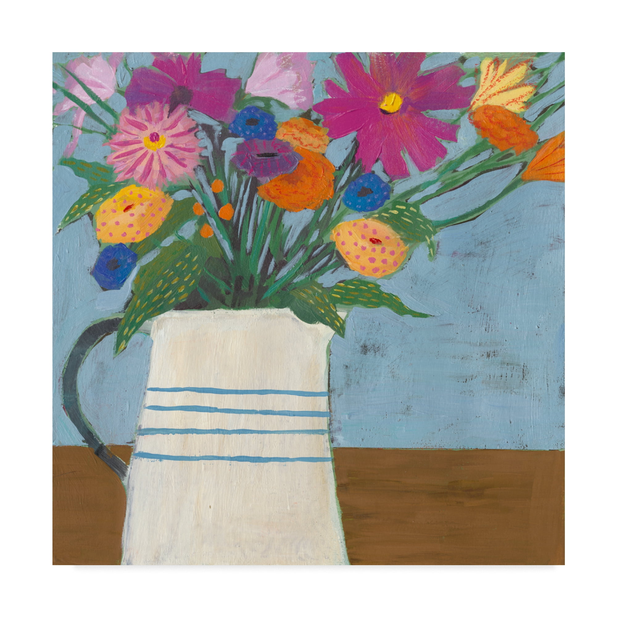 Farmhouse Flora II Colorful Floral Canvas Art Print