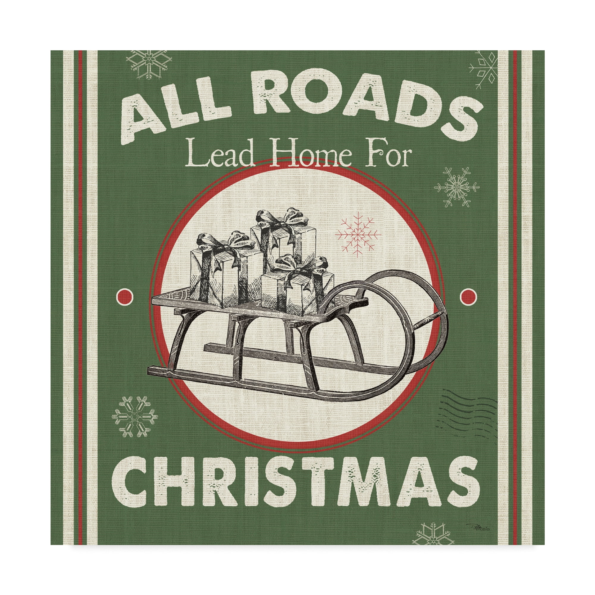 Trademark Fine Art 'Farmhouse Holiday II Color' Canvas Art by Pela Studio