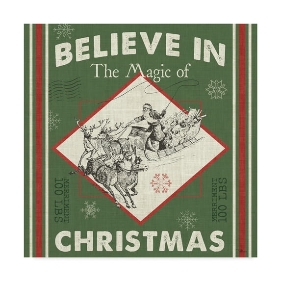 Trademark Fine Art 'Farmhouse Holiday III Color' Canvas Art by Pela Studio